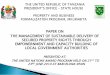 PAPER ON THE MANAGEMENT OF SUSTAINABLE …unpan1.un.org/intradoc/groups/public/documents/un-dpadm/unpan... · SECURED PROPERTY RIGHTS THROUGH EMPOWERNMENT AND CAPACITY BUILDING OF