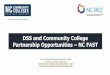 DSS and Community College Partnership Opportunities NC … · While individual DSS offices may have specific local training needs, all offices will know what core ... Define local