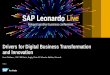 Drivers for Digital Business Transformation and Innovation · Micro-services Networks APIs Intelligently connecting People, Things and Businesses ... Hans Thalbauer , SAP / Bill Marrin,