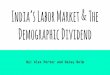 India’s Labor Market & The Demographic Dividend · India’s Labor Market The growth of India’s workforce has slowed from lack of investment in infrastructure. Although the population