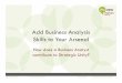 Add Business Analysis Skills to Your Arsenalilta.personifycloud.com/webfiles/productfiles/1908/AddingBusiness... · Objective How does a Business Analyst contribute to Strategic Unity?