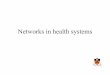 Networks in health systems - Princeton University Computer ... in... · • Shortliffe chapter 10 – Integrated delivery networks. Context ... 170.212.11.25 255.255.255.252 0.0.0.0
