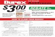 Full Strength Antifreeze 300 - Rural King Rebate 2017 Rebate.pdf · prohibited, taxed, or restricted by law. 2017 DUREX Antifreeze Rebate is subject to change without notice. Allow