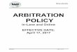 NAAA Arbitration Policy April 17 2017 FINAL€¦ · Standards Standards Page 1 of 14 ARBITRATION POLICY In-Lane and Online EFFECTIVE DATE: