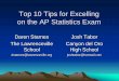 Top 10 Tips for Excelling on the AP Statistics Exam · Top 10 Tips for Excelling on the AP Statistics Exam ... 33 2 –The AP exam is harder than ... • Review Formulas and Tables