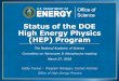 Status of the DOE High Energy Physics (HEP) Programsites.nationalacademies.org/cs/groups/bpasite/documents/webpage/... · Eric Colby . NEWS (Feb 2018) ... Construction phase: DOE