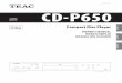CD-P650 OM EFS vA unlocked - Europe - Home - English · ENGLISH CQX1A1554Z Z ... DEL USUARIO FRANÇAIS ESPAÑOL CD-P650_OM_EFS_vA_unlocked.pdf 1 10/07/16 ... apparatus in a confined