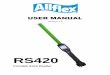 RS420 - Allflex Australia · USER MANUAL Revision 2.3 RS420 ... Plug the power cord into the cable socket ... Data entry feature can be enabled to associate one or several information