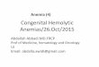 Congenital Hemolytic Anemias/26.Oct/ .Anemia (4): Congenital Hemolytic Anemias. Case 4 . 18 yr old