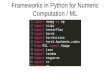 Frameworks in Python for Numeric Computation / MLdeeplearning.cs.cmu.edu/recitations/rec2.basics.pdf · Caffe, Theano, Keras, DL4J etc