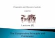 Lecture (6) The Cooperative Principle and Politeness · Grice (1975) as the Cooperative Principle. This states that we interpret the language on the assumption that a speaker is obeying