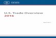 U.S. Trade Overview 2016tg_ian/... · Industry & Analysis’ (I&A) staff of industry, trade and economic analysts devise and implement international trade, investment, and export