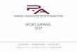 SPORT APPAREL 2017 - Parker & Associatespasportsmarketing.com/Catalogs/2017/P-A-Sport-Apparel-2017.pdf · SPORT APPAREL 2017. WT003 WOMEN’S L/S TEE ... * 89% polyester/11% spandex