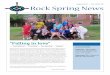 Rock Spring News · 9:00 a.m. Adult Discussion Video Series ... weeks at summer camp; ... Rock Spring to host a Building an Inclusive Church Workshop