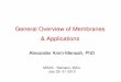 General Overview of Membranes & Applications[1] Apps.pdf · General Overview of Membranes & Applications ... adsorption, stripping ... For pharmaceutical separation application e.g