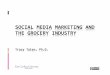 SOCIAL MEDIA MARKETING AND THE GROCERY … · Social media marketing ... it’s the strategythat counts. ... Whole Foods 311,717 1117 Wegman’s 79,974 1066 Trader Joe’s 234,587