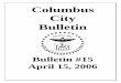 Columbus City Bulletin · The City Bulletin Official Publication ... to Motion to waive Columbus City Code Section 111 ... sureties licensed to conduct business in the State of Ohio