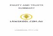 EQUITY AND TRUSTS SUMMARY - Student law notes and …€¦ · EQUITY AND TRUSTS 14.2 Remedies Lawskool Pty Ltd (c) Page 6 14 REMEDIES FOR BREACH OF TRUST / FIDUCIARY DUTY ... Church