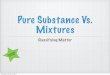 Pure Substance Vs. Mixtures - Ms. kropacmskropac.weebly.com/.../24970344/pure_substances_vs... · Classifying Matter n s Tuesday, February 4, 2014. Pure Substances Pure Substance: