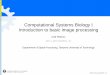Computational Systems Biology I Introduction to basic ... · Computational Systems Biology I Introduction to basic image processing ... we will go trough some examples from different