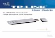 TL-WN620G User Guide 108M Wireless USB Adapter · TL-WN620G 108M Wireless USB Adapter User Guide 1 Chapter 1 Introduction 1.1 Product Overview The TP-LINK TL-WN620G Wireless USB Adapter
