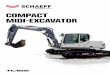 COMPACT MIDI-EXCAVATOR - Yanmar · Midi-Excavator performs even better with work attachments. The operator controls a tilt-rotator with hydraulic quick-at- tach system plus a hydraulically