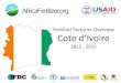 Fertilizer Statistics Overview Cote d’Ivoire - … · Fertilizer Statistics Overview Cote d’Ivoire 2012 - 2015. 1. Production 2. Imports 3. Exports 4. Origins and Destinations