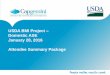USDA BMI Project Domestic ASE January 28, 2016 … · USDA BMI Project – Domestic ASE January 28, 2016 Attendee Summary Package