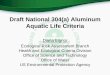 Draft National 304(a) Aluminum Aquatic Life Criteria … · Draft National 304(a) Aluminum Aquatic Life Criteria ... [0.503×ln ... [0.494𝑝𝑝𝐻𝐻× ℎ𝑎𝑎:ln 