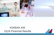 KOREAN AIR 1Q18 Financial Results · operational profitability, financial strength, performance targets, profitable growth opportunities, and risk adequate pricing, ... B747-400 4
