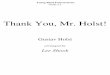 Score Thank You, Mr. Holst! - Cloud Object Storage | .Thank You, Mr. Holst! Gustav Holst arranged