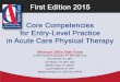 Core Competencies for Entry-Level Practice in Acute … · Clinical decision-making is the ... patient management. The acute care decision-making process centers on the impact 