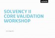 Solvency II Core validation workshop - Lloyd's of London/media/files/the-market/operating-at... · Core Validation II ... “Recognition pattern” methods which first calculate ultimate
