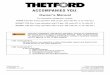 Owner’s Manual - thetford.com · Fax: (61) 03-9357-7060 Web Site ... use the wire and fuse sizes as written in the “Installation Manual” or refer to ... move, drill, puncture,