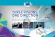 THREE VISIONS, ONE DIRECTION - ec.europa.eu · THREE VISIONS, ONE DIRECTION PLANS FOR THE FUTURE OF EUROPE as laid out in President Juncker's State of the Union, President Macron's