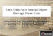 Basic Training in Foreign Object Damage Prevention · Basic Training in Foreign Object Damage Prevention ... Lubricant Oils, Tacky Residue (from masking tape, etc.) –Birds, Rodents,
