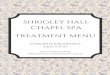 THE CHAPEL SPA - shrigleyhallhotelandspa.co.uk · body face and body ultimate escape (115 mins, £115.00) a divinely indulgent treatment, your journey begins with decleor's warm aromatic