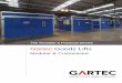 Modular & Customised - Gartec Lifts · Gartec 146 / 147 / 148 goods lifts can carry loads of up to 2000 kg. Small goods lifts (149) have a ... Depending on the car size and load capacity,