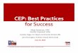 CEP: Best Practices for Success - School Nutrition · Community Eligibility Provision (CEP) Heather Hopwood USDA Food & Nutrition Service