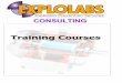 Training Courses - Explolabs · 4 5. TRAINING COURSES SCHEDULE AND COSTS FOR 2017 No Title (see contents next pages) Standards covered 1 Costs (ex VAT) 2 Dates 2017 1 …