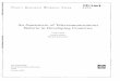 An Assessment of Telecommunications Reform in Developing ...€¦ · An Assessment of Telecommunications Reform in Developing ... Paper Series disseminates ... of Telecommunications