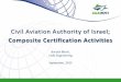 Civil Aviation Authority of Israel; - Wichita State … · The Civil Aviation Authority of Israel is entrusted the task of ... STANAG 4671 UAS Advisory Material FAA AC EASA AMC STANAG