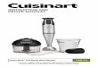INSTRUCTION AND RECIPE BOOKLET - cuisinart.com · Smart Stick ® TwoSpeed Hand ... damp cloth to remove any dirt or dust. Dry it thoroughly with a soft ... slide the two pieces together