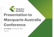 Presentation to Macquarie Australia Conference - ASX · Presentation to Macquarie Australia Conference ... a global company, with dual listing on the NZX, ... Doors & Windows +8%