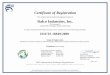 Certificate of Registration Ralco Industries, Inc. DRAFT - 29-JUL-2016.pdf · DRAFT Certificate of Registration This certifies that the Quality Management System of Ralco Industries,