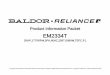 Product Information Packet PDF - BaldorVIP · Product Information Packet: ... RATING 40C AMB-CONT CC 010A USABLE AT 208V 52 ... PE-0000003 ZRTG PE ASSEMBLY 1.000 EA