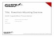 GLSV Powertrain Mounting Overview 20160209 · 906.482.7535 This entire document and its attachments are subject to the restrictions stated in the proprietary notice. 5 GLSV Powertrain