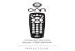 onn-onb13av004-manual-1002608 · to 10 minutes after the batteries are removed. ... Use and store the remote at normal ... Programming Your Remote Your ONN universal remote control