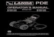 PDE - ETS Company Pressure Washers and .4 PDE SERIES PRESSURE WASHER OPERATOR’S MANUAL LANDA PDE