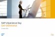 SAP eXperience Day SAP BW/4HANA - assets.dm.ux.sap… · The Three Approach-Strategy for SAP HANA Data Warehousing ... EIM –smart data integration SAP Sources Extractors Operational